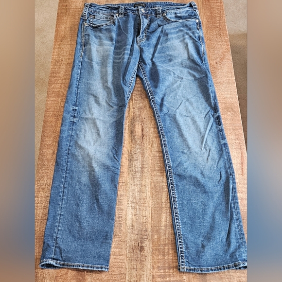 MEN'S SILVER EDDIE JEANS SIZE 36/34 - Picture 2 of 9